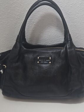 kate spade Black Pebble Leather Shoulder Bag